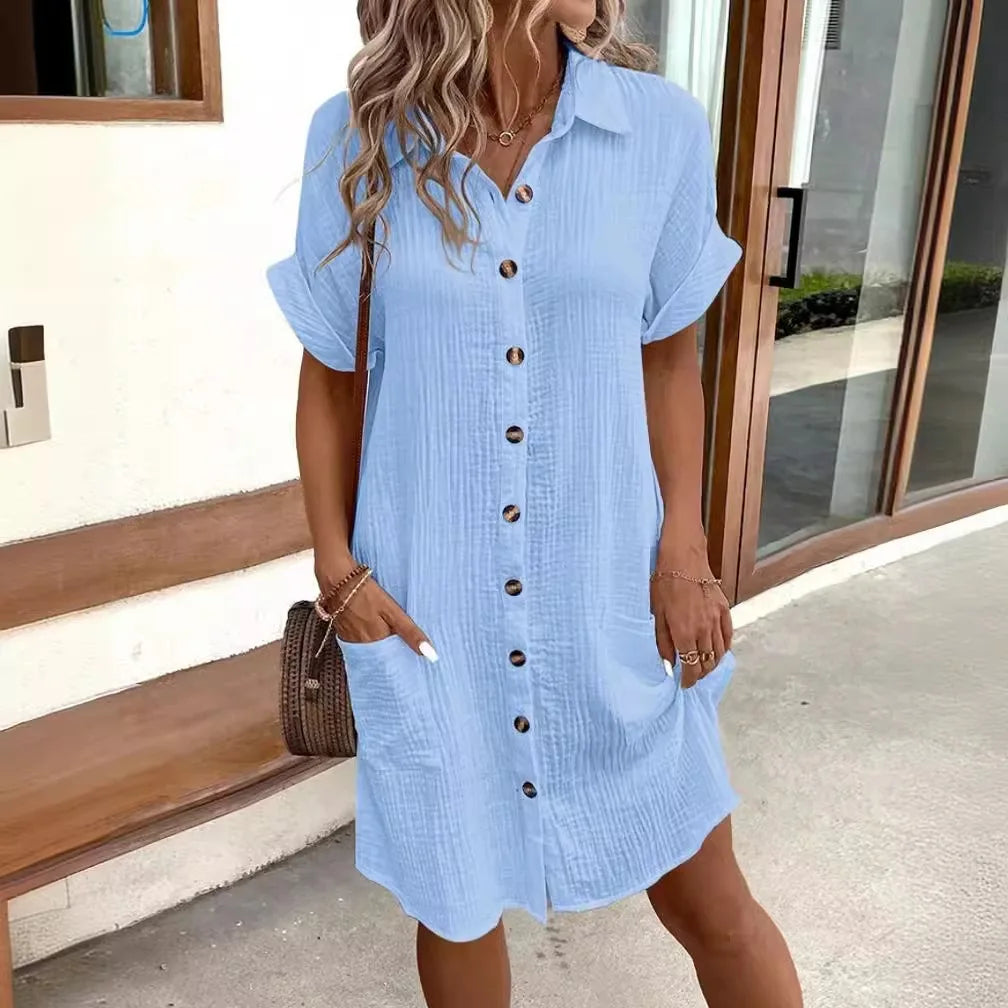 Giulia™ | Elegante Abito Estivo in Lino
