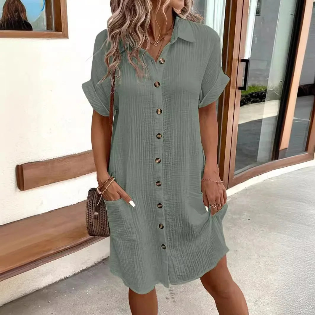 Giulia™ | Elegante Abito Estivo in Lino