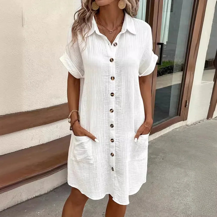 Giulia™ | Elegante Abito Estivo in Lino